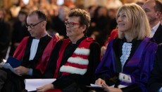 La marraine de la promotion, Isabelle Adenot, et Françoise Grolleau, Présidente de l'Université d'Angers