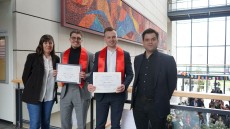  2 étudiants en masters à l'ESEMAP ayant remporté le concours de mémoires Michel Roux organisé par l'ADIM BFA : Adrien NAULEAU (Master Gestion de Patrimoine), Nathan D'ERCOLE (Master Services financiers aux entreprises) 