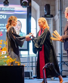 La remise des diplômes était notamment assurée par Anne Landreau, assesseure à la pédagogie du département Pharmacie