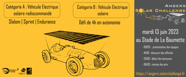 affiche Solar Challenge sur fond jaune