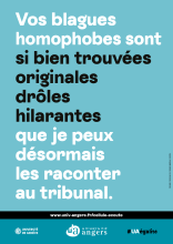 Vos blagues homophobes sont si bien trouvées, originales, drôles, hilarantes que je peux désormais les raconter au tribunal.