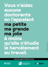 Vous n'aidez aucune doctorat en l'appelant ma petite, ma grande, ma jolie, à moins qu'elle n'étudie le harcèlement au travail.