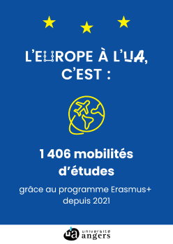 L'Europe à l'UA, c'est 1406 mobilités d'études grâce au programme Erasmus+ depuis 2021