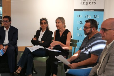Philippe Leriche, Isabelle Mathieu, Françoise Grolleau, Bruno Castanier et Alain Clément ont participé mercredi 9 septembre à la conférence de presse de rentrée.
