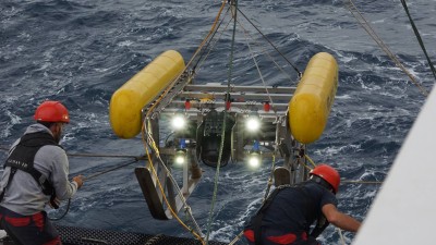 Le Pagure est le chariot équipé de caméras qui permet de faire de la photo et vidéo des fonds marins.