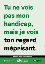 Tu ne vois pas mon handicap, mais je vois ton regard méprisant