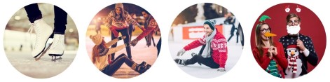 images de patineurs et de pulls