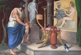 Johann Georg Hiltensperger (1806-1890) - "Les raisins de Zeuxis et les oiseaux"