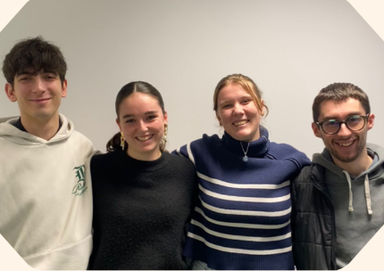 Lenny, Oriane, Bertille et Nohane, les porteurs du projet